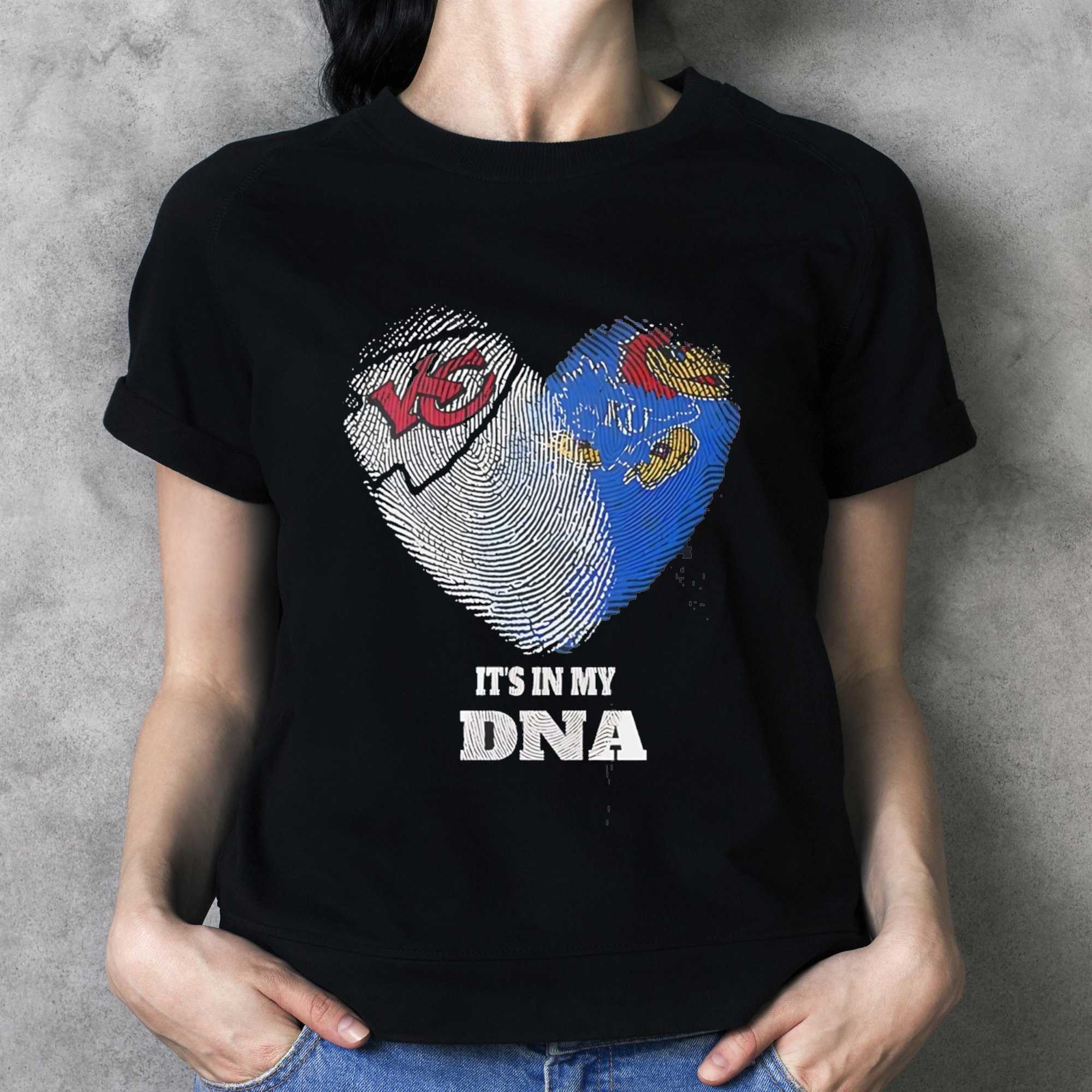 It Is in My DNA Kansas City Chiefs KU Jayhawks Tee Hoodie It Is in My DNA Kansas City Chiefs KU Jayhawks Tee Hoodie