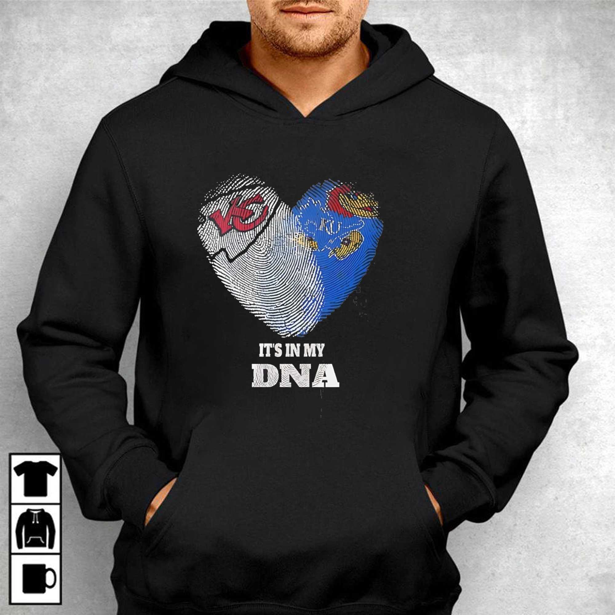 It Is in My DNA Kansas City Chiefs KU Jayhawks Tee Hoodie It Is in My DNA Kansas City Chiefs KU Jayhawks Tee Hoodie