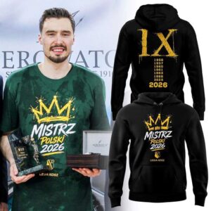 Legia Warszawa Koszykówka 2026 Mistrz Polski Champions Tee Hoodie