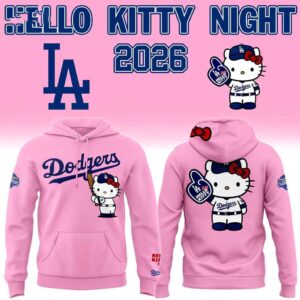 Los Angeles Dodgers 2026 Hello Kitty Night Hoodie