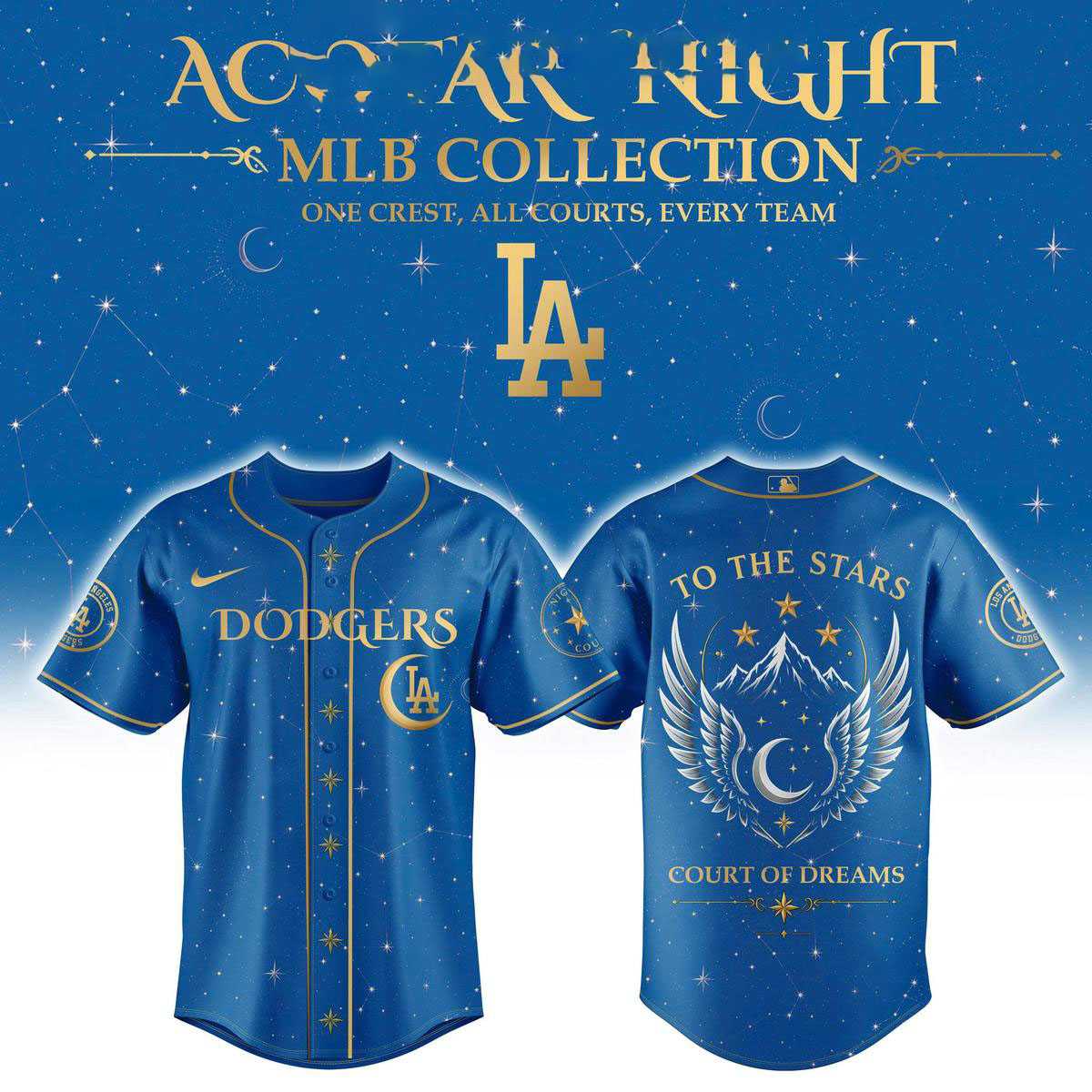 Los Angeles Dodgers Acotar Night To The Stars Court Of Dreams Jersey Los Angeles Dodgers Acotar Night To The Stars Court Of Dreams Jersey