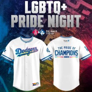 Los Angeles Dodgers LGBTQ+ Pride Night 2026 Edition Baseball Jersey