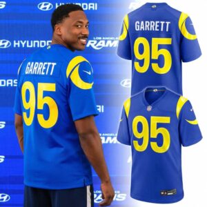 Los Angeles Rams Garrett 95 Signature Football Jersey
