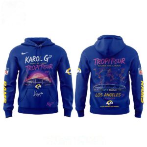 Los Angeles Rams Karol G Viajando Por El Mundo Tropitour 2026 Mi Casa Hoodie Tee