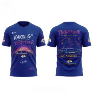 Los Angeles Rams Karol G Viajando Por El Mundo Tropitour 2026 Mi Casa Hoodie Tee