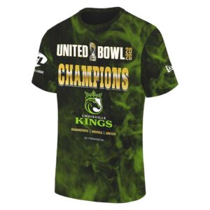 Louisville Kings New Era 2026 United Bowl Champions Tie dye T Shirt