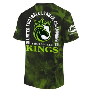Louisville Kings New Era 2026 United Bowl Champions Tie dye T Shirt