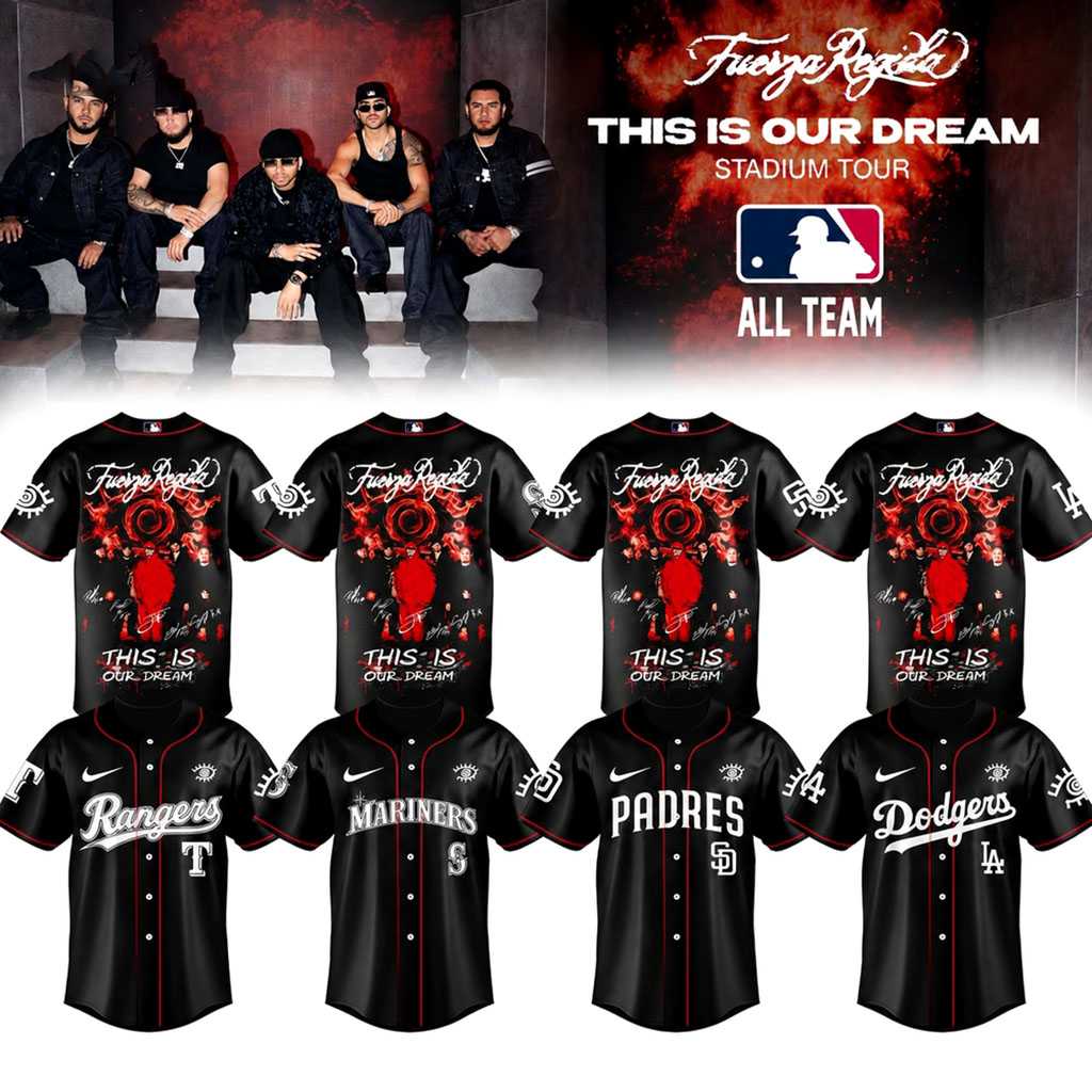 Fuerza Regida This Is Our Dream Stadium Tour 2026 MLB All Team Jersey Fuerza Regida This Is Our Dream Stadium Tour 2026 MLB All Team Jersey