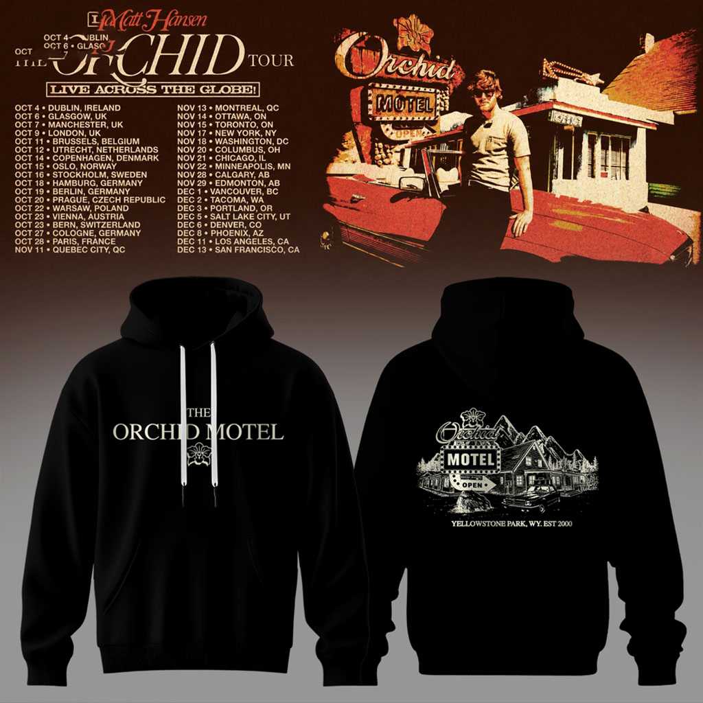 Matt Hansen The Orchid Tour 2026 Black Hoodie Matt Hansen The Orchid Tour 2026 Black Hoodie