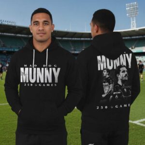 Melbourne Storm 2026 Cameron Munster 250 Games Tee Hoodie