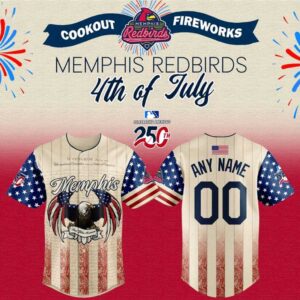 Memphis Redbirds 2026 Fourth of July 250th Anniversary Baseball Jersey