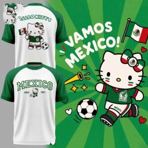 Mexico Soccer Since 1923 Hello Kitty 2026 World Cup Tee Hoodie