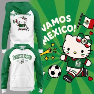 Mexico Soccer Since 1923 Hello Kitty 2026 World Cup Tee Hoodie