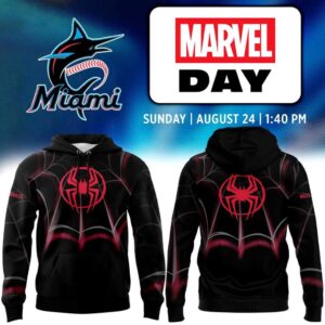 Miami Marlins Marvel Night Spider Man Miles Morales Hoodie Limited Edition