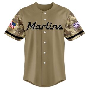Miami Marlins Military Appreciation Night Limited Baseball Jersey