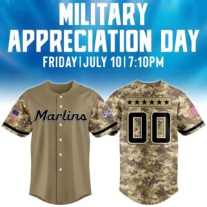 Miami Marlins Military Appreciation Night Limited Baseball Jersey