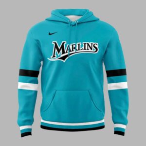 Miami Marlins Teal Throwback Uniform Hoodie Edition