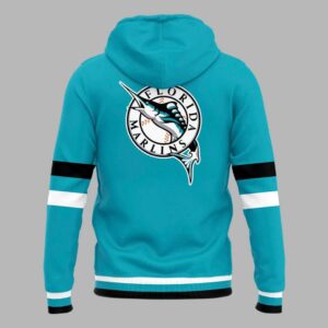 Miami Marlins Teal Throwback Uniform Hoodie Edition