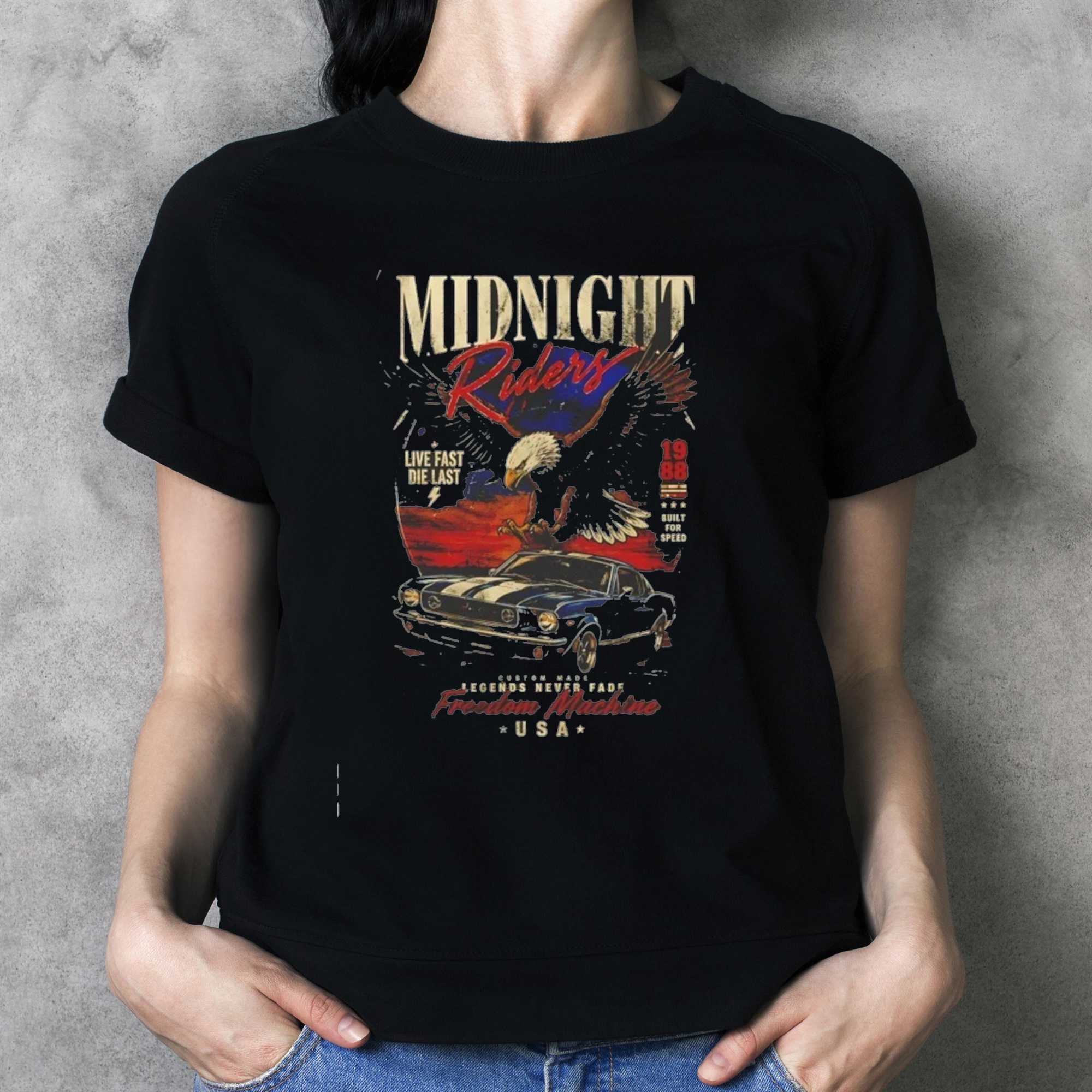 Midnight Riders Legends Never Fade Freedom Machine Usa Tee Midnight Riders Legends Never Fade Freedom Machine Usa Tee