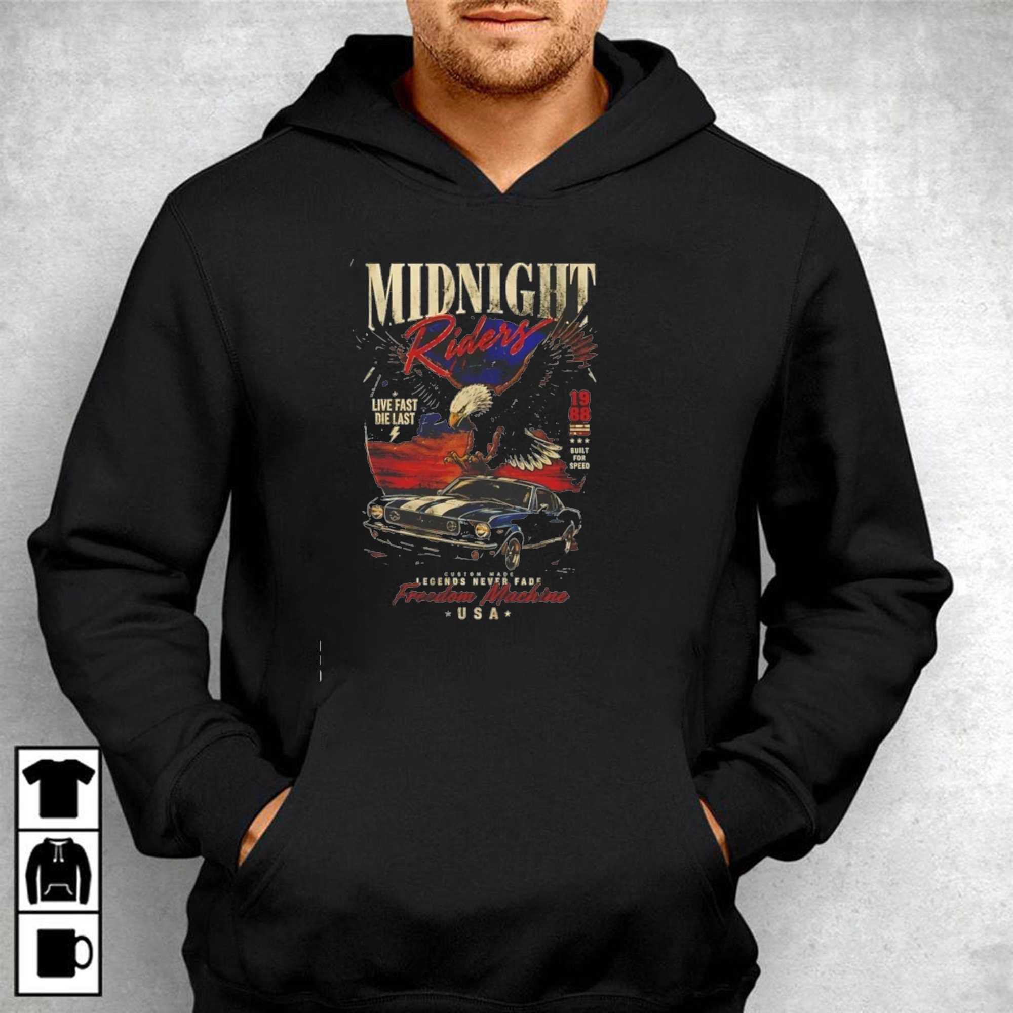 Midnight Riders Legends Never Fade Freedom Machine Usa Tee Midnight Riders Legends Never Fade Freedom Machine Usa Tee