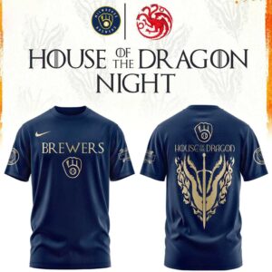 Milwaukee Brewers 2026 House of the Dragon Night Hoodie Tee Milwaukee Brewers 2026 House of the Dragon Night Hoodie Tee