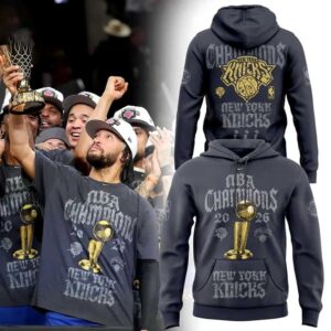 New York Knicks Celebrating 2026 NBA Finals Champions Hoodie