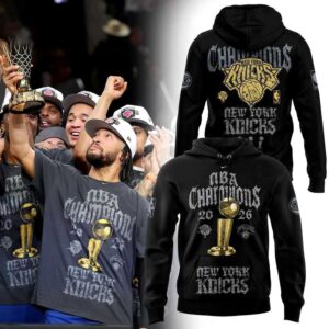 New York Knicks Celebrating 2026 NBA Finals Champions Hoodie