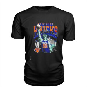 New York Knicks Hukporti 55 Statue Of Liberty Basketball Tee Hoodie