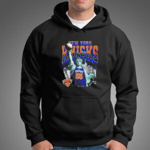 New York Knicks Hukporti 55 Statue Of Liberty Basketball Tee Hoodie