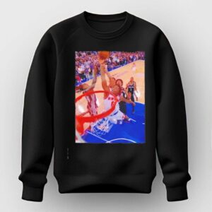 New York Knicks Immanuel Quickley Dunking Basketball Player Tee Hoodie