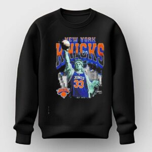 New York Knicks Jones 33 Statue Of Liberty Basketball Nyc Tee Hoodie
