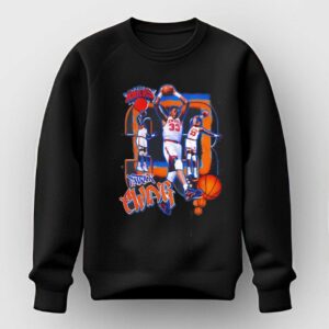 New York Knicks Patrick Ewing Basketball Player Graphic 33 Tee Hoodie