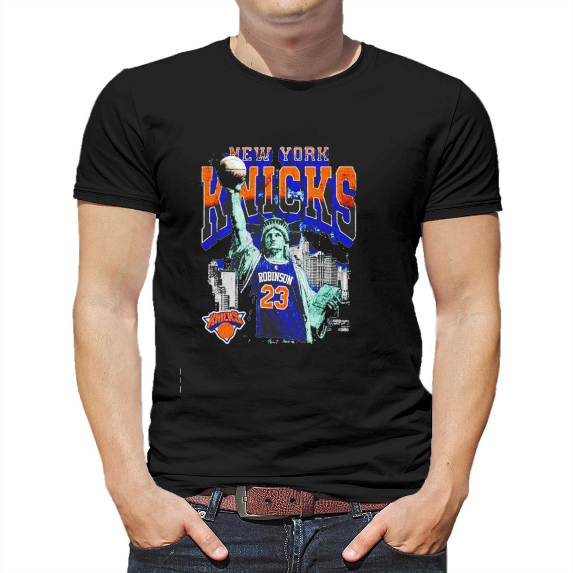 New York Knicks Shamet 44 Statue Of Liberty Basketball Nyc Tee Hoodie