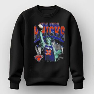 New York Knicks Towns 32 Statue Of Liberty Nyc Basketball Tee Hoodie