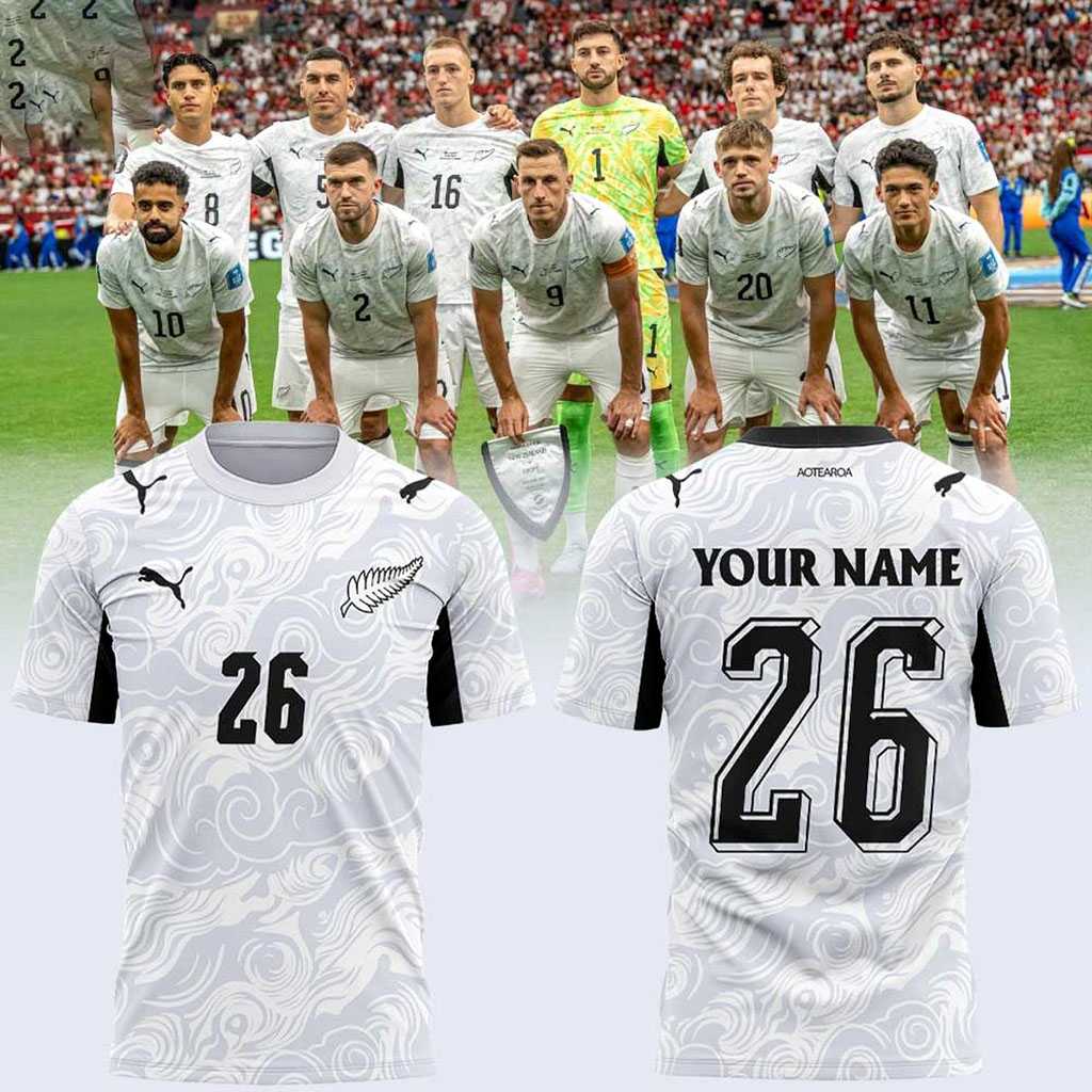 New Zealand National Soccer 2026 FIFA World Cup Custom Shirt New Zealand National Soccer 2026 FIFA World Cup Custom Shirt