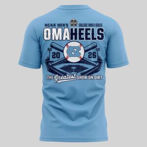 North Carolina Tar Heels 2026 Baseball College World Series Omaheels Tee