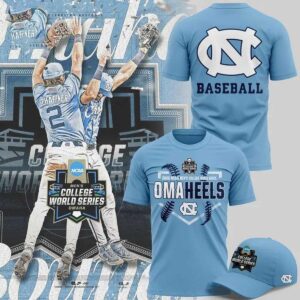 North Carolina Tar Heels 2026 College World Series OmaHeels Tee Hoodie