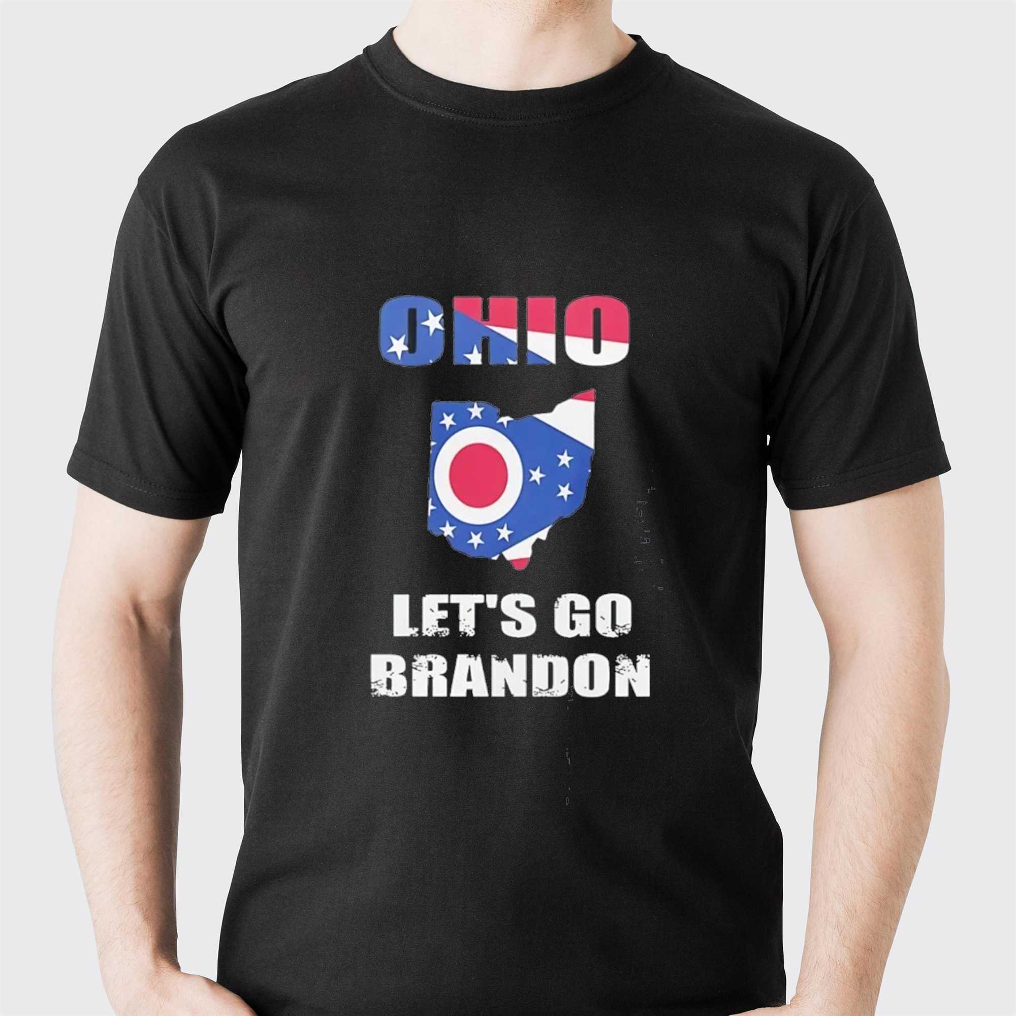 Ohio Flag Lets Go Brandon State Pride Patriotic Tee Ohio Flag Lets Go Brandon State Pride Patriotic Tee