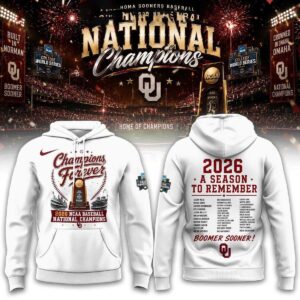 Oklahoma Sooners NCAA Baseball National Champions Hoodie Shirt Oklahoma Sooners NCAA Baseball National Champions Hoodie Shirt