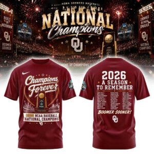 Oklahoma Sooners NCAA Baseball National Champions Hoodie Shirt