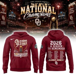 Oklahoma Sooners NCAA Baseball National Champions Hoodie Shirt