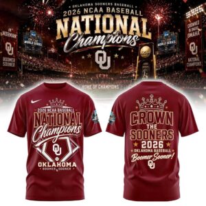 Oklahoma Sooners NCAA National Champions 2026 Crown the Sooners Tee Hoodie Oklahoma Sooners NCAA National Champions 2026 Crown the Sooners Tee Hoodie