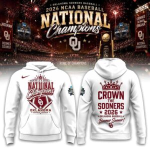 Oklahoma Sooners NCAA National Champions 2026 Crown the Sooners Tee Hoodie