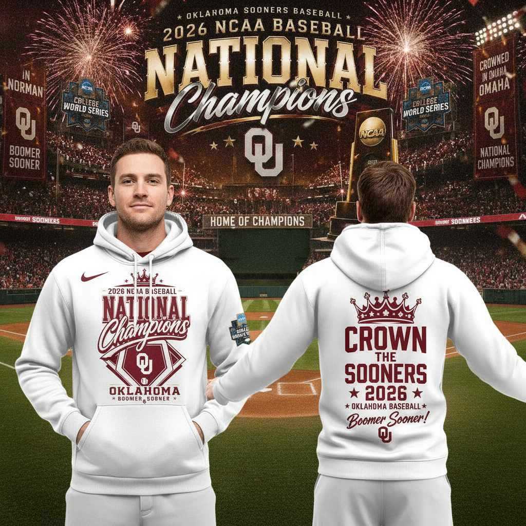 Oklahoma Sooners NCAA National Champions 2026 Crown the Sooners Tee Hoodie