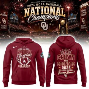 Oklahoma Sooners NCAA National Champions 2026 Crown the Sooners Tee Hoodie