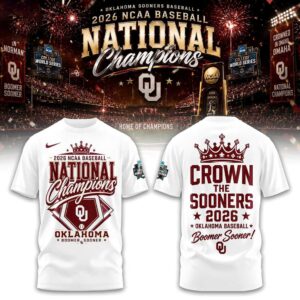 Oklahoma Sooners NCAA National Champions 2026 Crown the Sooners Tee Hoodie
