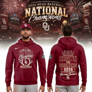 Oklahoma Sooners NCAA National Champions 2026 Crown the Sooners Tee Hoodie