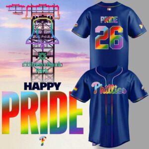 Philadelphia Phillies Pride Month Blue Night 2026 Custom Baseball Jersey