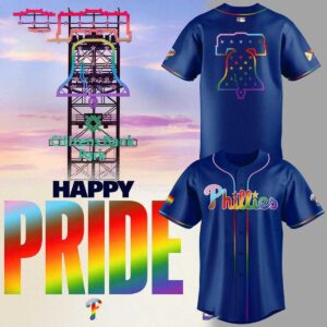 Philadelphia Phillies Pride Month Blue Night 2026 Custom Baseball Jersey