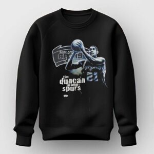 Pro Player Tim Duncan San Antonio Spurs Basketball Shooting NBA T Shirt
